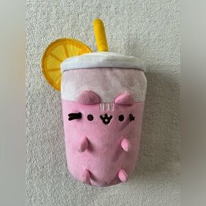 Pusheen Plush Strawberry Pink Lemonade Drink with Lemon Wedge, Medium